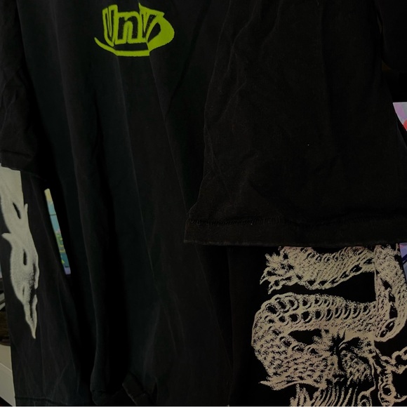 H&M x HERON PRESTON Mens Double Layered T-Shirt - Picture 2 of 3